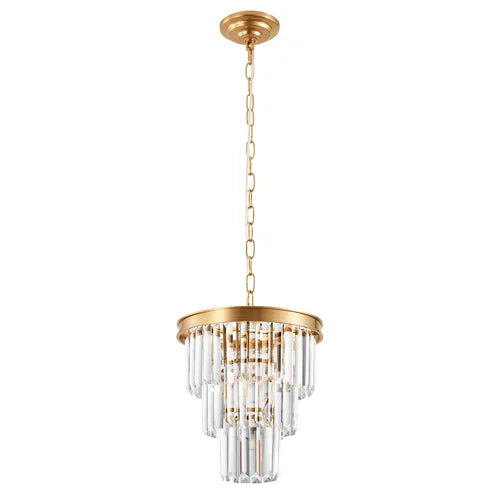 Tasiana 1 - Light Unique Tiered Chandelier with Crystal Accents