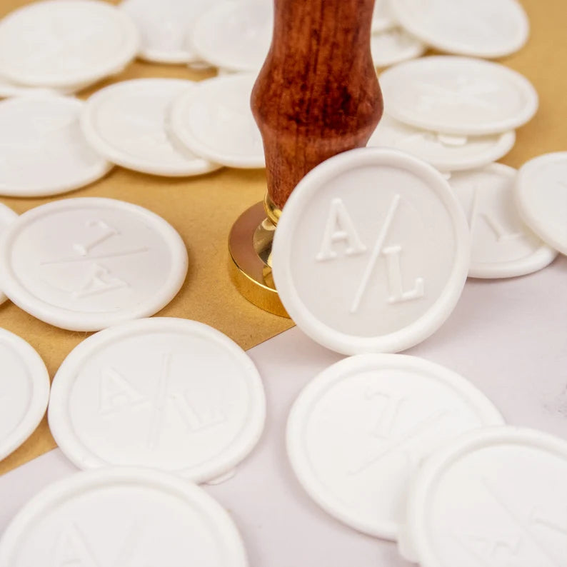 Custom logo wax seal stickers, 40 logo styles, Handmade wax seal stickers, Custom any logo, Self-adhesive wax sticker for wedding invitation