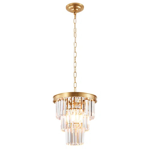 Tasiana 1 - Light Unique Tiered Chandelier with Crystal Accents