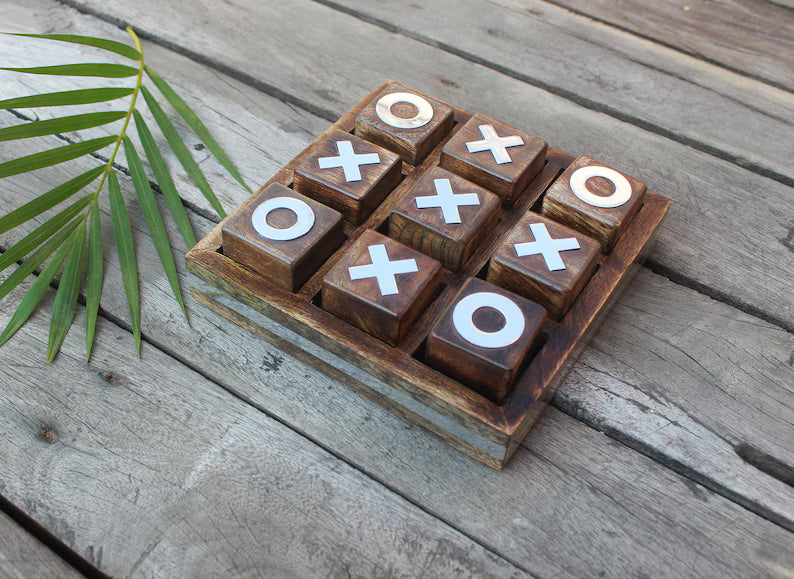 wooden tic tac toe perfect gifting for birthday | Tic Tac Toe Game for Kids and Family Board Games | table top Nought | board game