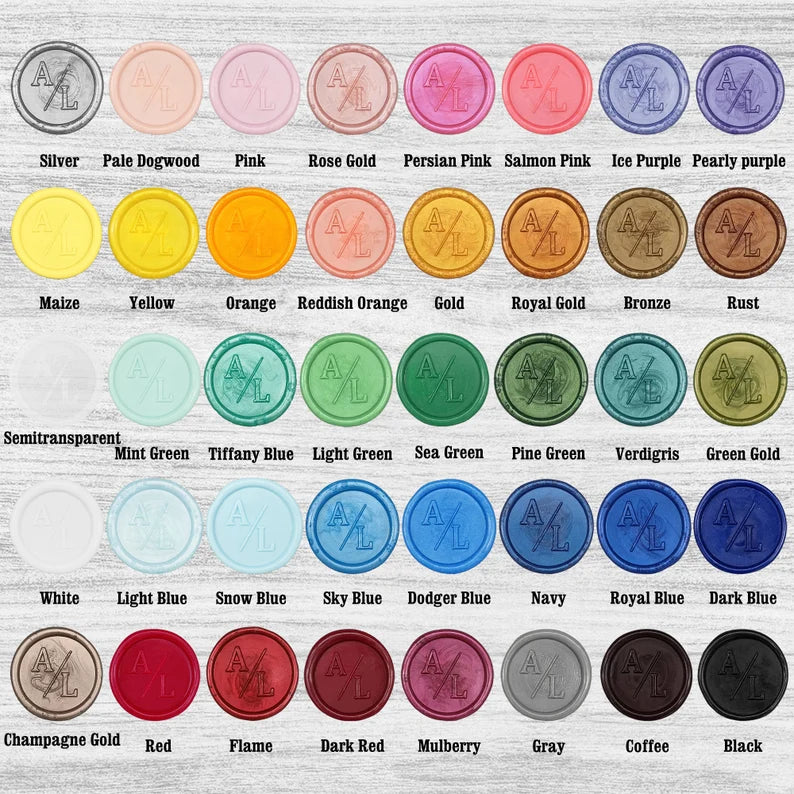Custom logo wax seal stickers, 40 logo styles, Handmade wax seal stickers, Custom any logo, Self-adhesive wax sticker for wedding invitation